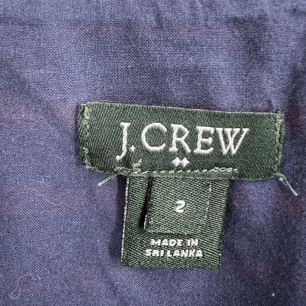 J Crew Red Blue Stripe Linen Blend‎ Sleeveless Dress Size 2